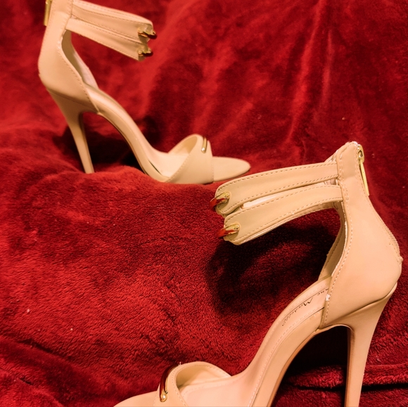 Anne Michelle Rapture-54 Sz 7 Women's Stiletto Heel Sandal Shoes Tan - Picture 6 of 12